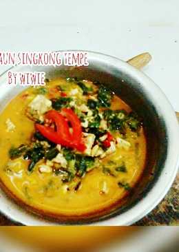 Gulai daun singkong Tempe