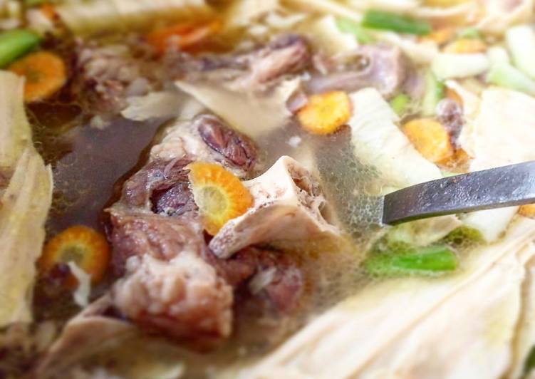 resep Sop buntut kembang tahu ala bujang