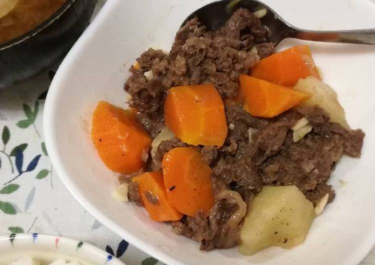 resep masakan Daging Sapi tim Wine aroma bawang putih