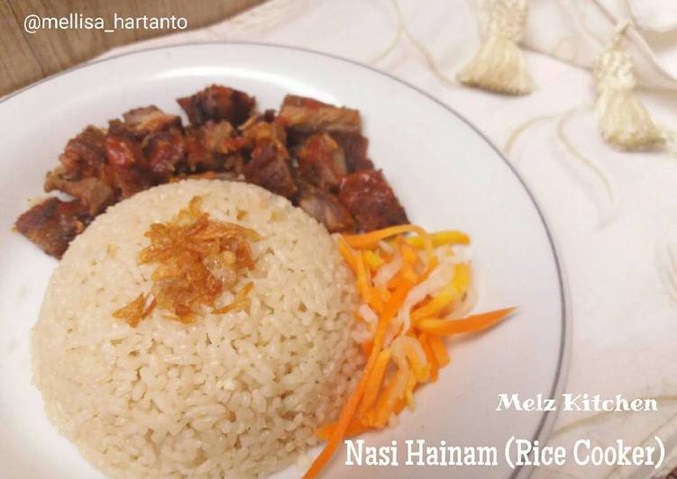 cara membuat Nasi Hainam (Rice Cooker)