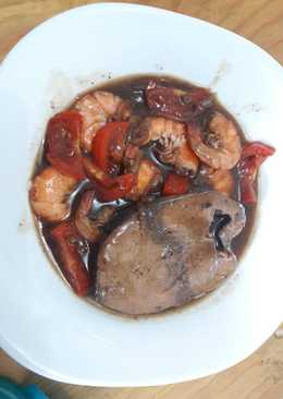 Ikan udang saus teriaki