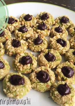 Greentea Thumbprint Cookies