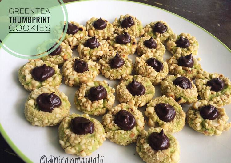 Resep Greentea Thumbprint Cookies