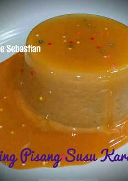 Puding Pisang Susu Karamel