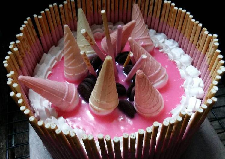 resep masakan Pinky Birthday Cake