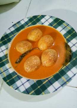 Telur bumbu merah santan