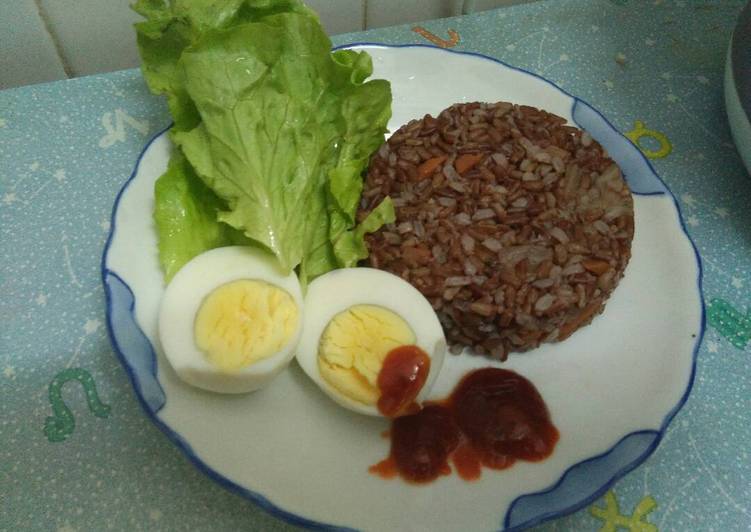 bahan dan cara membuat Diet : Nasi Merah