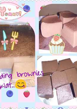 Puding brownies coklat susu