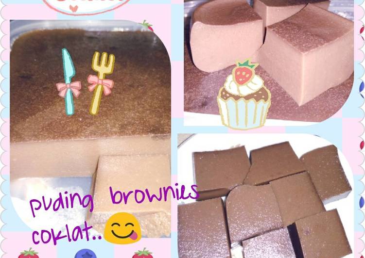 gambar untuk resep makanan Puding brownies coklat susu