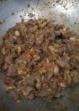 Gongso telur kriting ati ampela