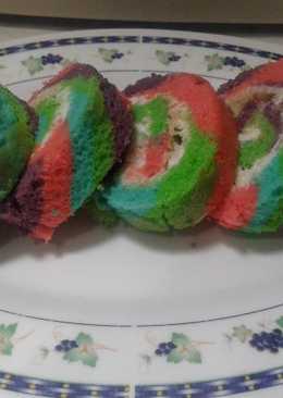 Bolu gulung Rainbow