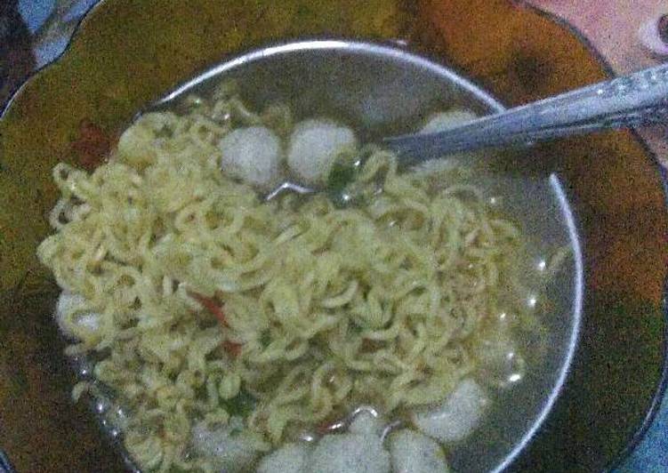 resep masakan Mie kuah with bakso small