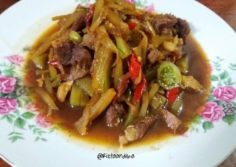 resep makanan Tumis Koyor Jipang Lombok Abang
