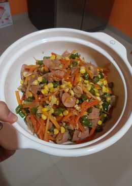 Oseng Sosis Sayur Saus Tiram Sederhana