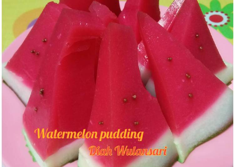 resep lengkap untuk Puding Semangka