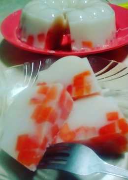 Pudding susu buah pepaya