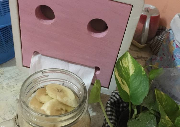 gambar untuk resep makanan Banana overnight oat