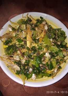 Ikan asin bulu ayam cabe ijo