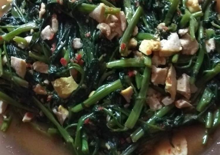 resep masakan Cah kangkung tahu putih