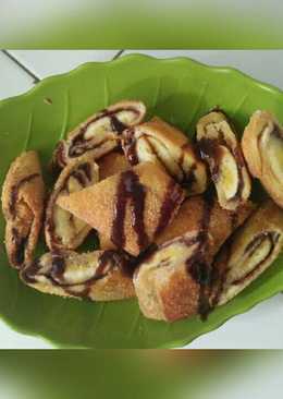 Risoles Roti Isi Pisang Cokelat