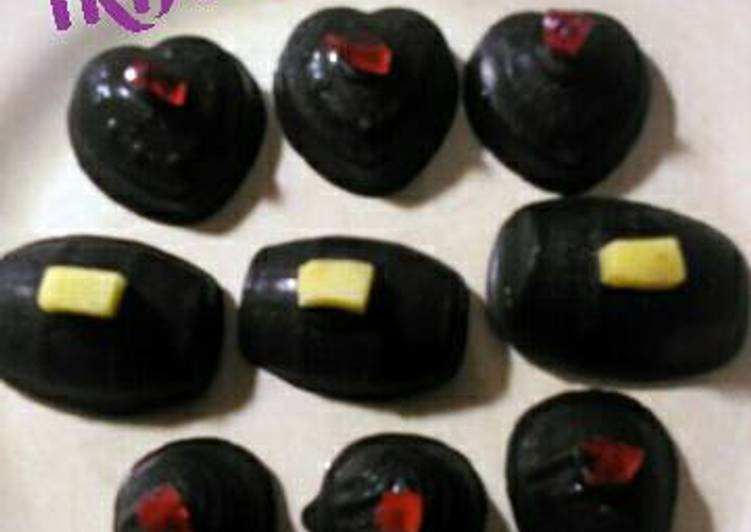 cara membuat Coklat kurma isi kacang & keju