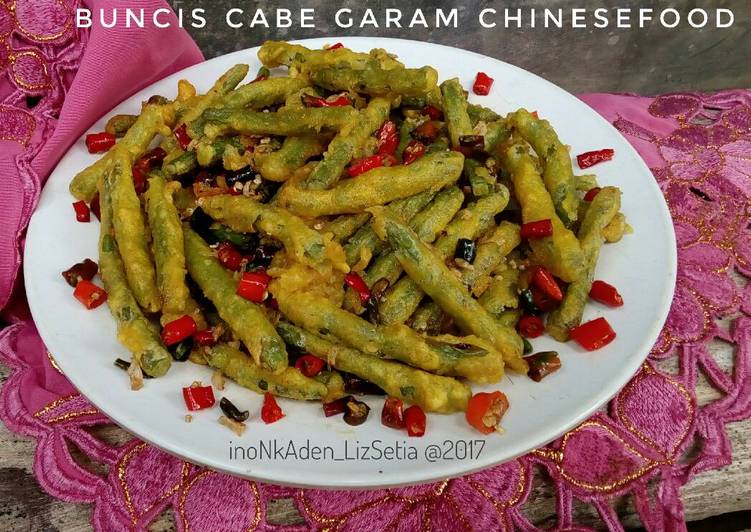 resep lengkap untuk Buncis Cabe Garam ChineseFood