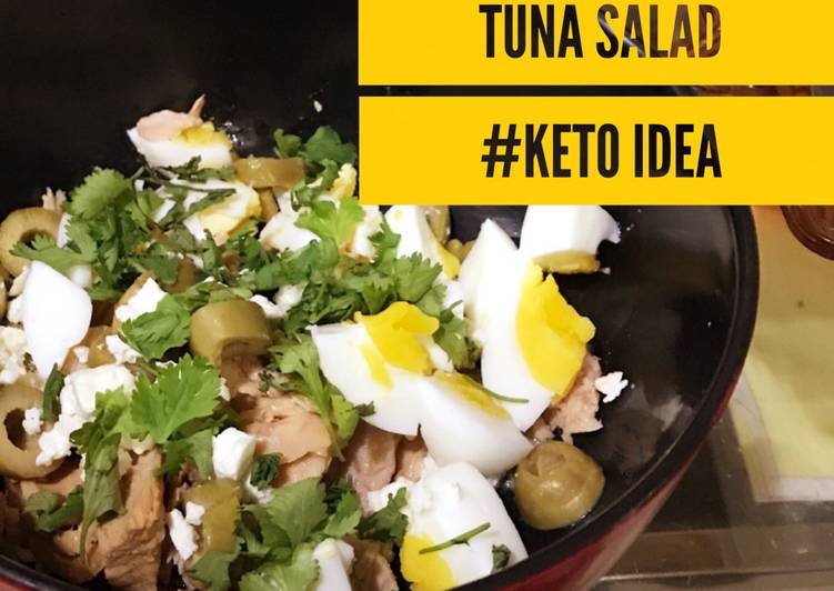 bahan dan cara membuat Tuna Salad #keto idea