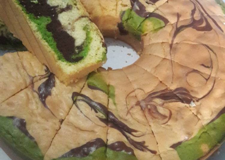 resep lengkap untuk Marble Cake ala Comouflage