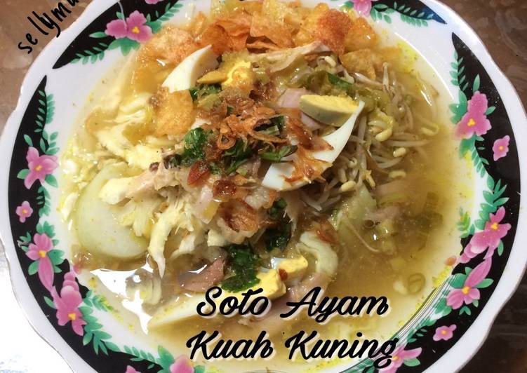 gambar untuk resep makanan Soto ayam kuah kuning