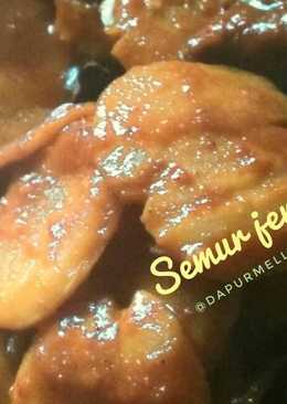 Semur pedes daging-jengkol