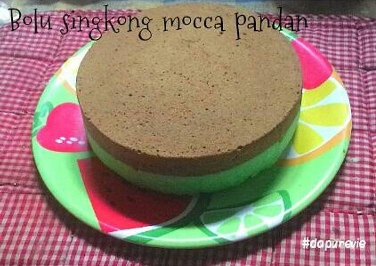 resep masakan Bolu singkong moka pandan