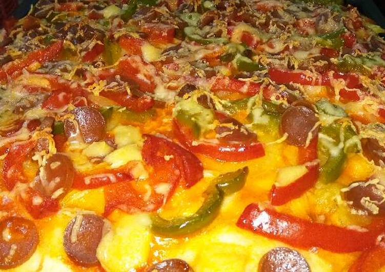 resep Pizza panggang berlapis