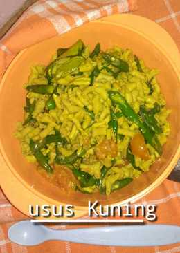 Oseng usus Kuning (tumis usus rujak)