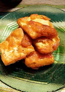 Tahu goreng tepung kuah ikan kaleng