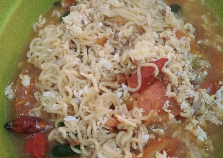 resep lengkap untuk Mie orak arik