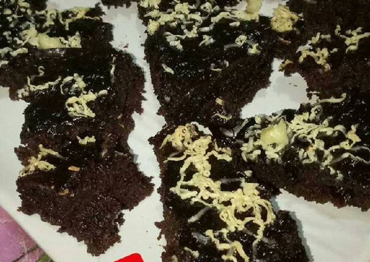 gambar untuk cara membuat Brownis nutricake simple