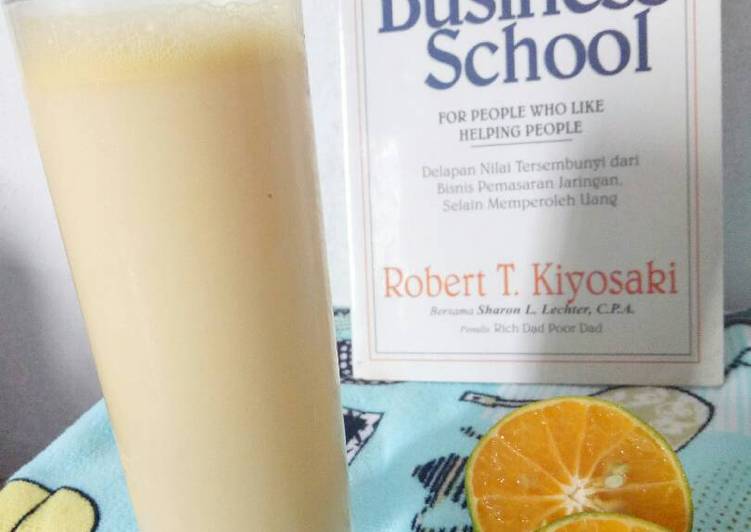 cara membuat Orange juice yogurt