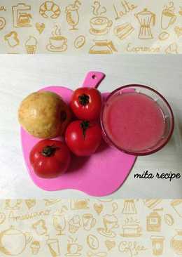 Jus jambu biji merah (guava) mix tomat