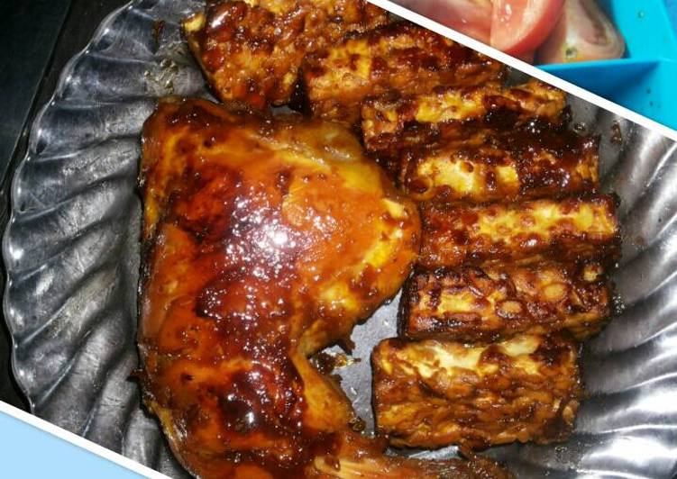 resep Menu Diet GM day 5 (ayam dan tempe bakar teflon)