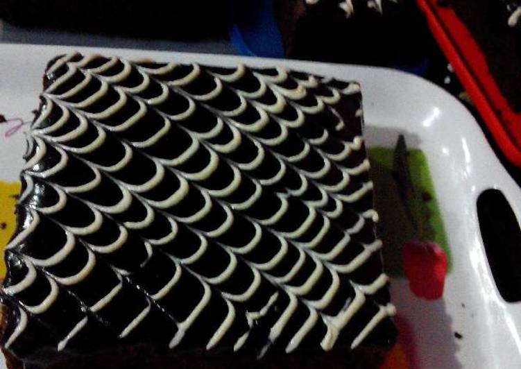 Resep Brownies siram ganache coklat