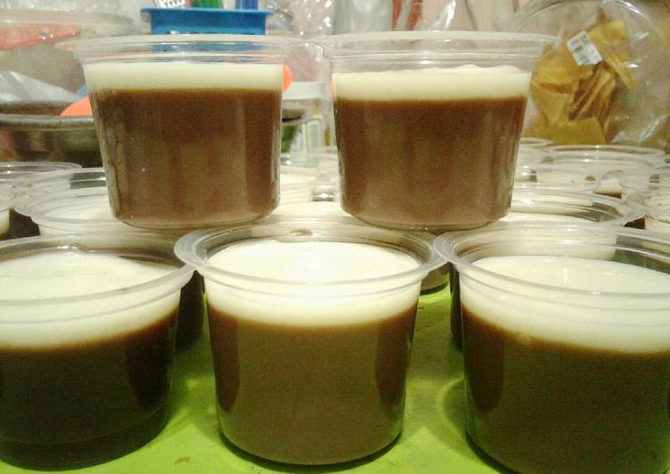 resep Silky Choco Puding & Vla Vanilla