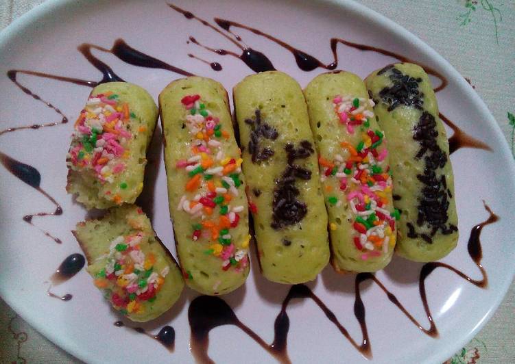 resep masakan Pukis pandan toping meses