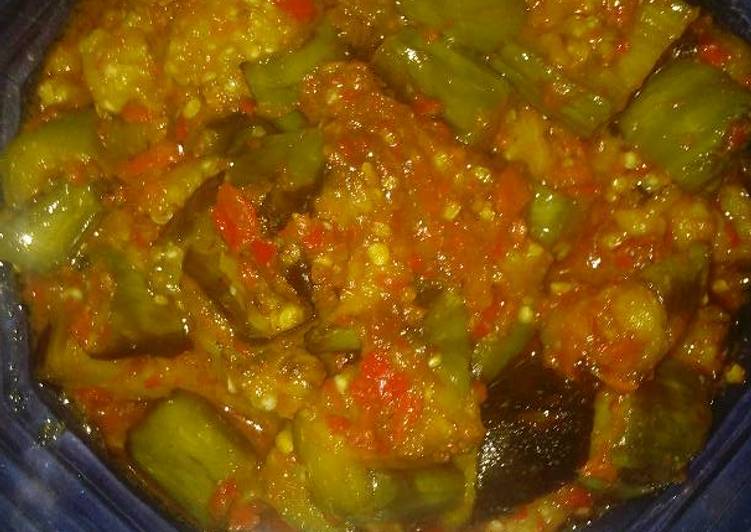 resep makanan Terong sambalado / meseroh terong