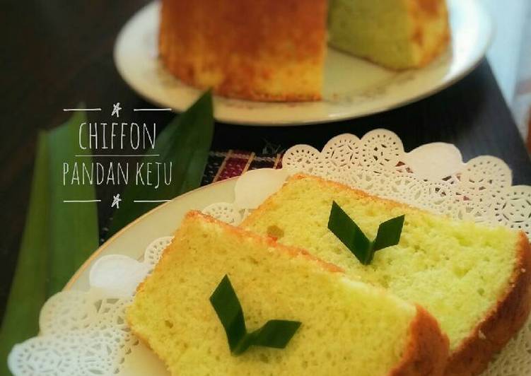 cara membuat Chiffon pandan keju