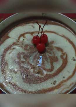 Puding zebra ala keke