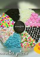 Brownies pizza simple