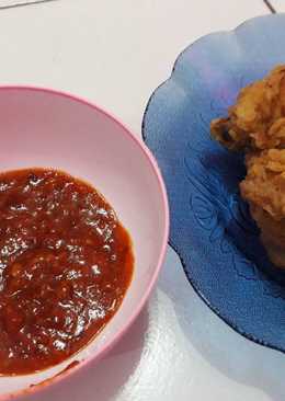 Saos ayam goreng tepung kriuk