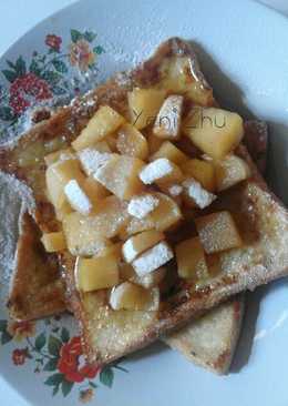 Roti Telur Saus Karamel Apel