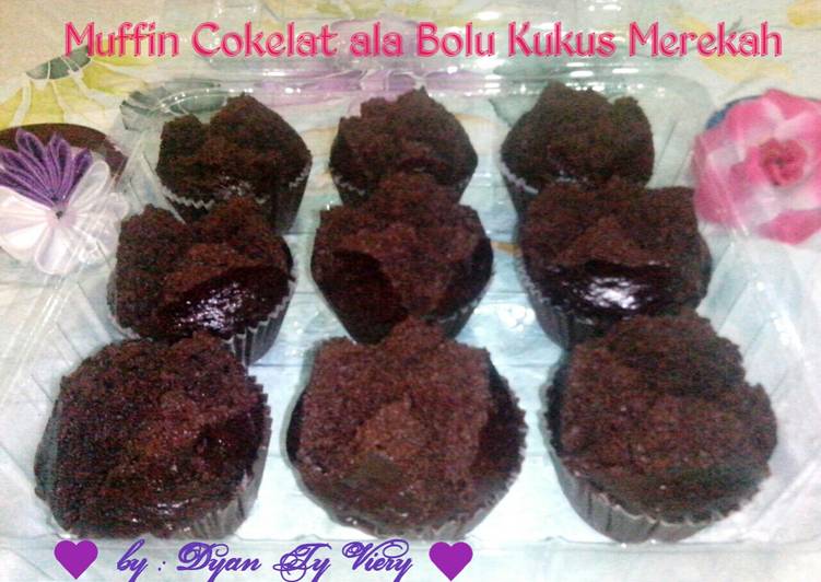 gambar untuk resep Muffin Cokelat ala Bolu Kukus Merekah (Versi 1)