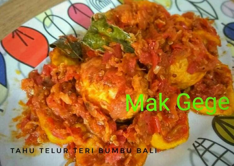 resep makanan Tahu Telur Teri Bumbu Bali??